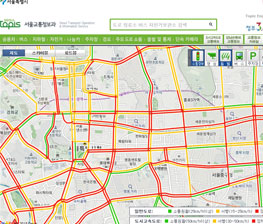 서울교통정보과 홈페이지 메인화면
